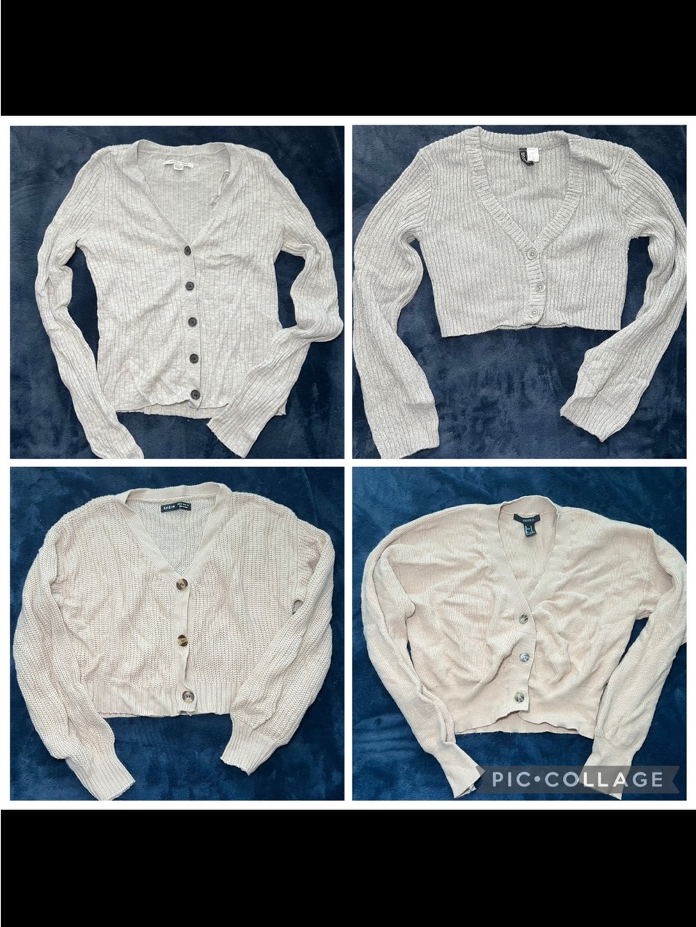Cream Ribbed Button-Front Cardigan Mix (4 Styles)